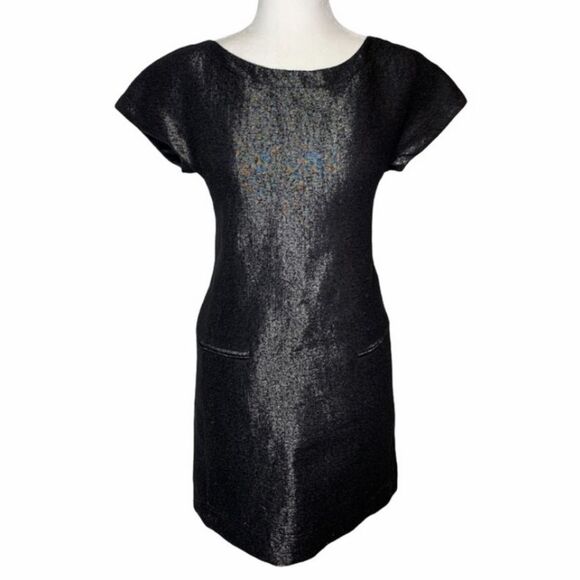 Theory Judyanne Reputation Metallic Shift Dress 6 - Picture 2 of 9